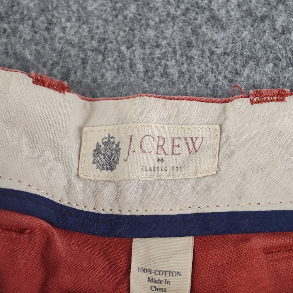 J Crew Pants Mens 32x32 Red Embroidered Marlin Fish Classic Fit Chino Vintage - Picture 7 of 10